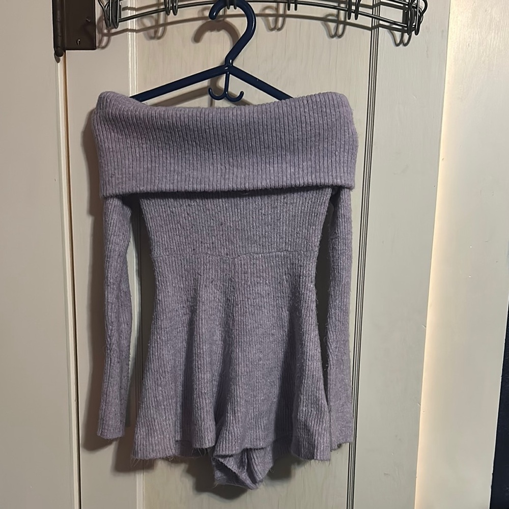 Urban Outfitters Lilac Off-Shoulder Sweater